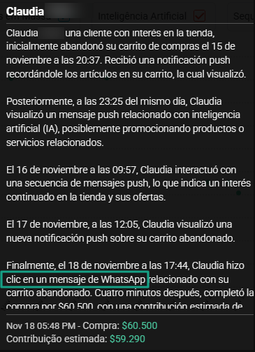 Histórico de vendas